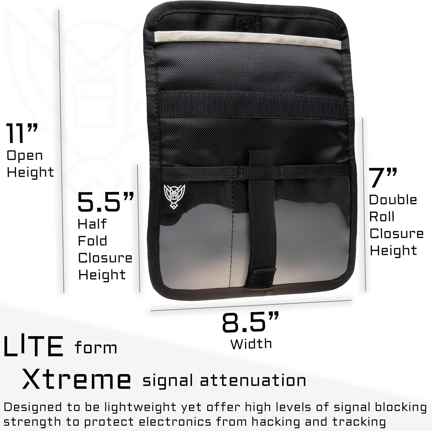 ~ AQUA RT Dry Bag~ Water-Proof Faraday Dry Bag for Laptops, Tablets, and Mid-Size Electronics ~ Small LITE Faraday Bag Combo ~ Black