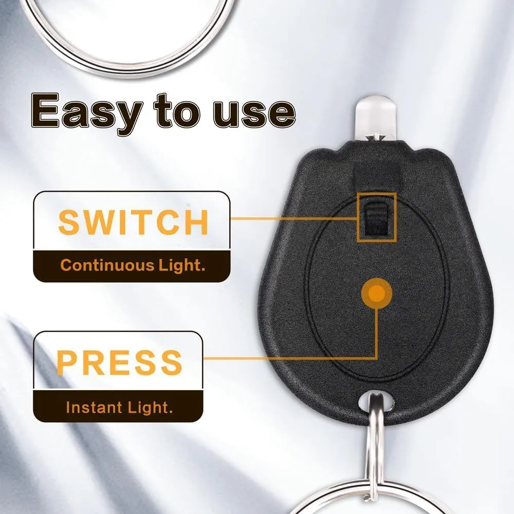 100 Pack Ultra Bright Mini LED Keychain Flashlight, Small Key Ring Flashlight, LED Keychain Light for Outdoor Activities Emergency Light - Black Shell