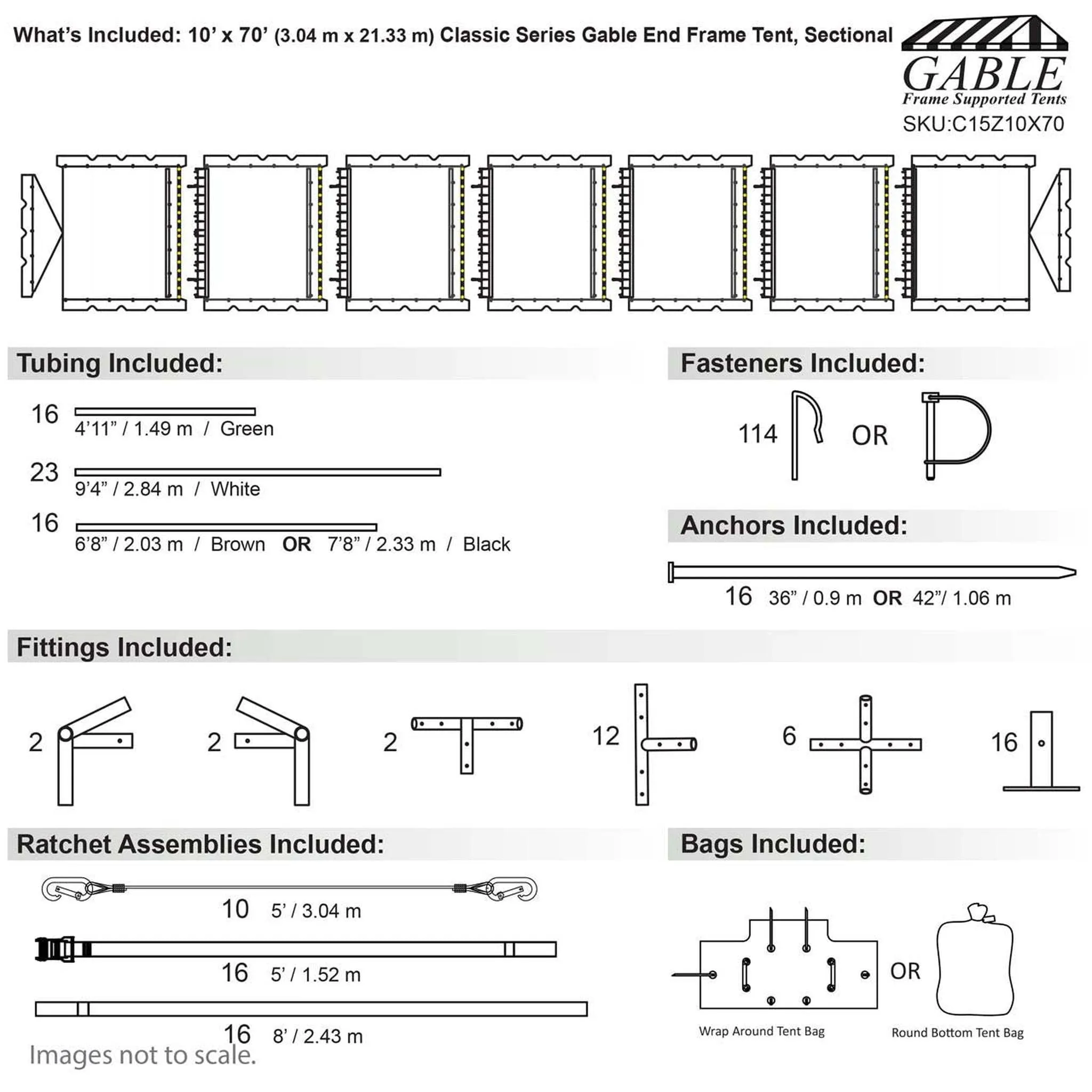 10x70 Classic Gable Frame Tent
