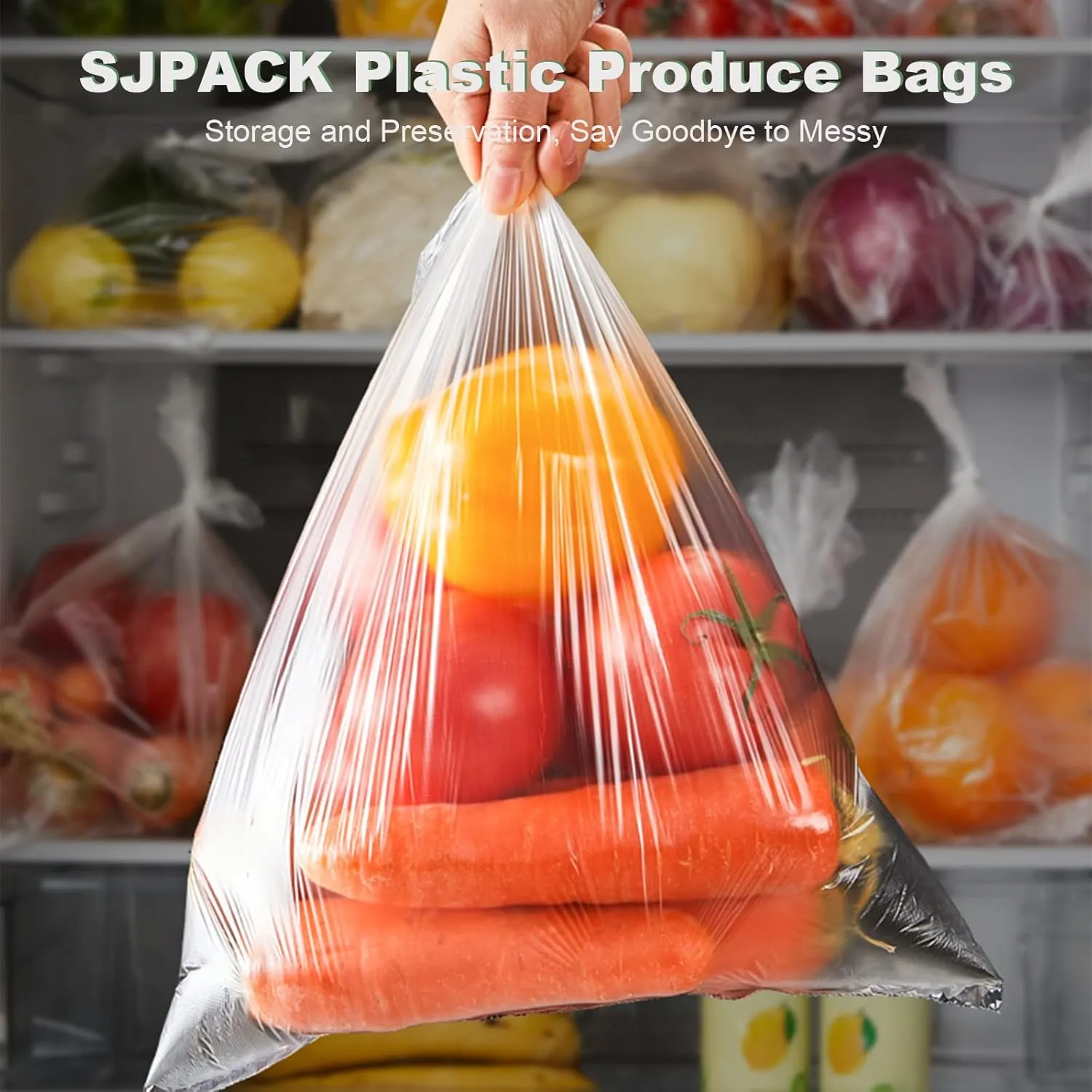 12 X 16 Inches Plastic Produce Bag on a Roll, Food Storage Bags for Fruits, Vegetable,350 Bags/Roll