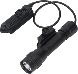 1200LM LED Flashlight Multifunctional Flashlight, Black Aluminum Alloy Handheld Torch with White Red Green Blue Light Source Heads, Button Control for Outdoor, Rainy Weather