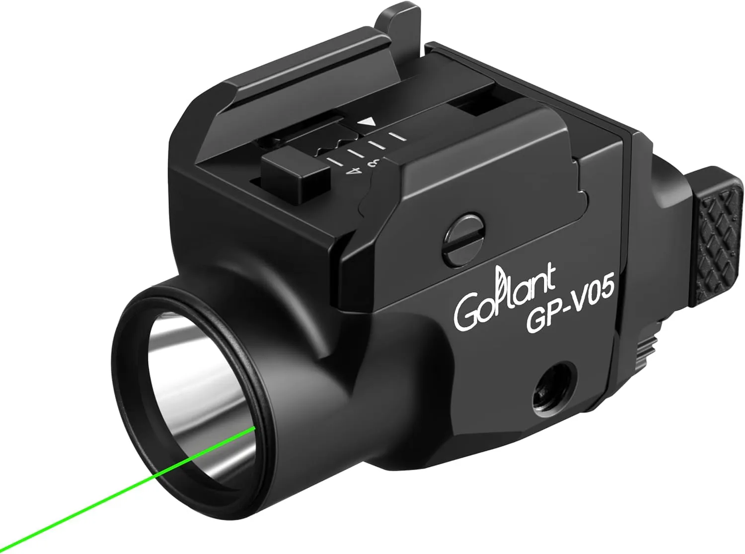 1500 Lumens Compact Weapon Laser Light, Aircraft Grade Aluminum Pistol Light, Adjustable Rail-Mounted Handgun Light and Green Laser Combo