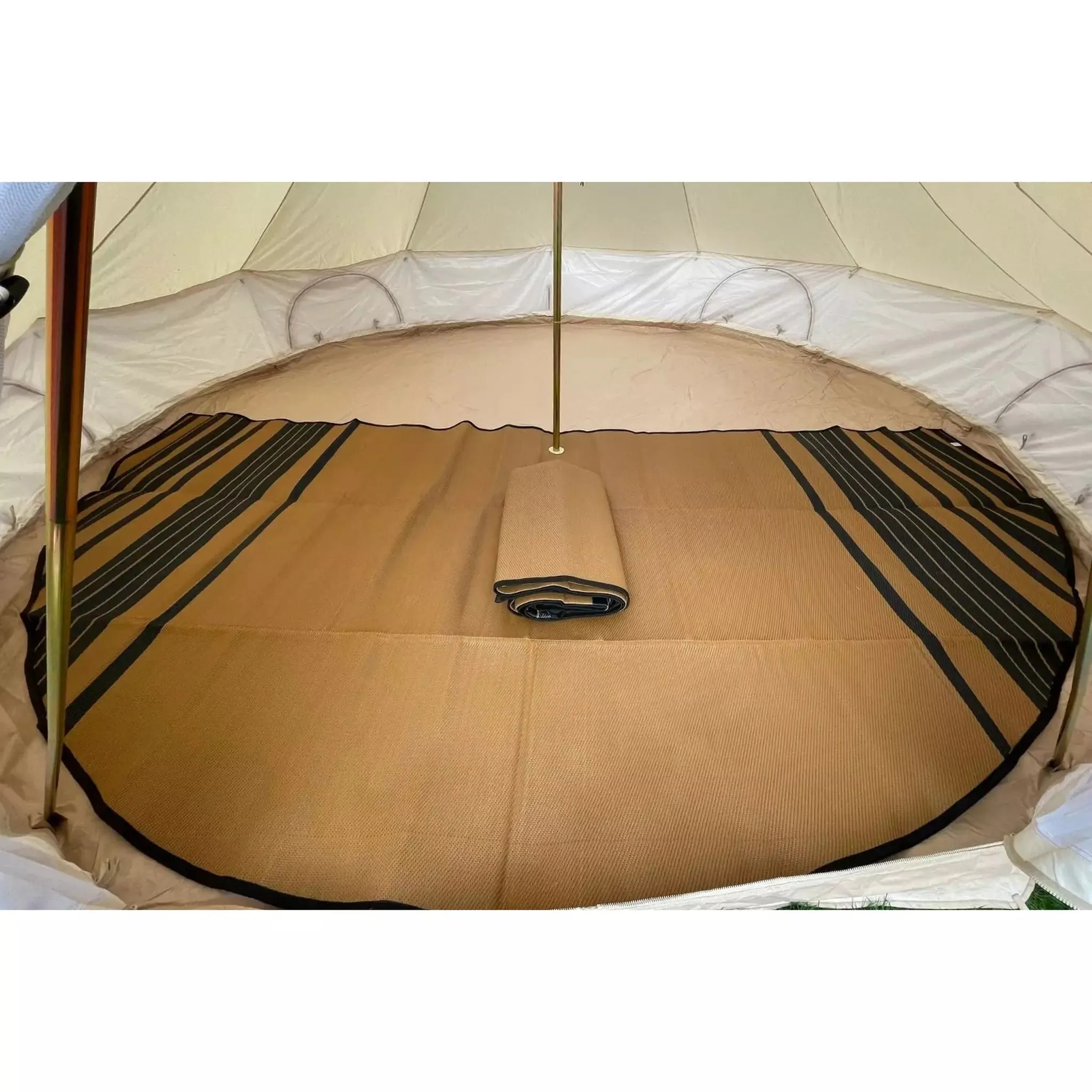 16' (5M) Striped Bell Tent Floor Matting Cover