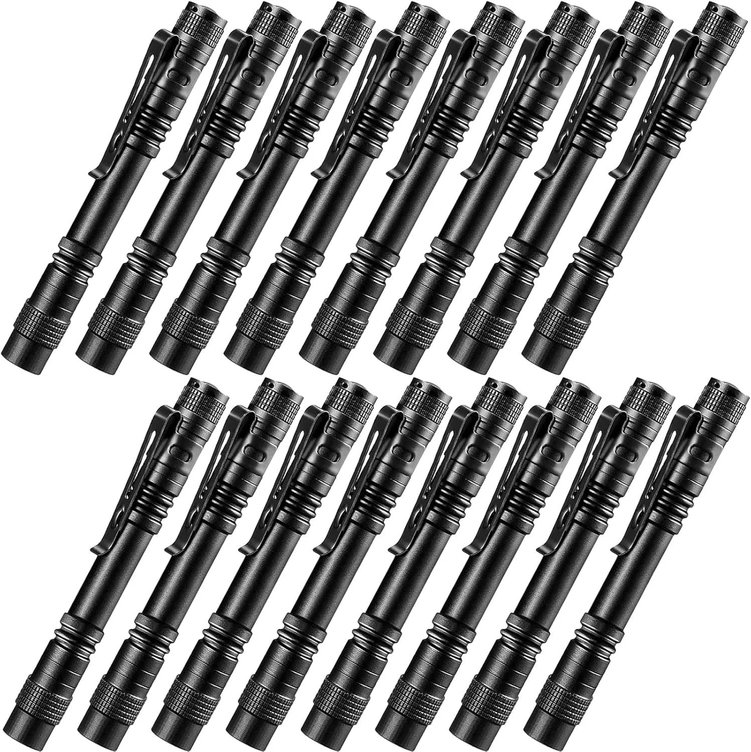 16 Pcs Mini LED Flashlight Small Pocket Flashlights with Clip Pen Lights Flashlights Bulk for Inspection, Work, Emergency,and Camping Outdoor, 5.2 inch