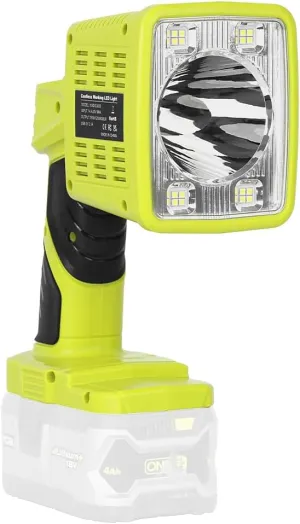 1600LM Flashlight for Ryobi ONE  18V Li-ion Ni-Cad Ni-Mh Battery, Portable Handheld Flashlight Project Light for Camping Workshop Garage Car Repairing, Emergency and Job Site(Battery not Included)