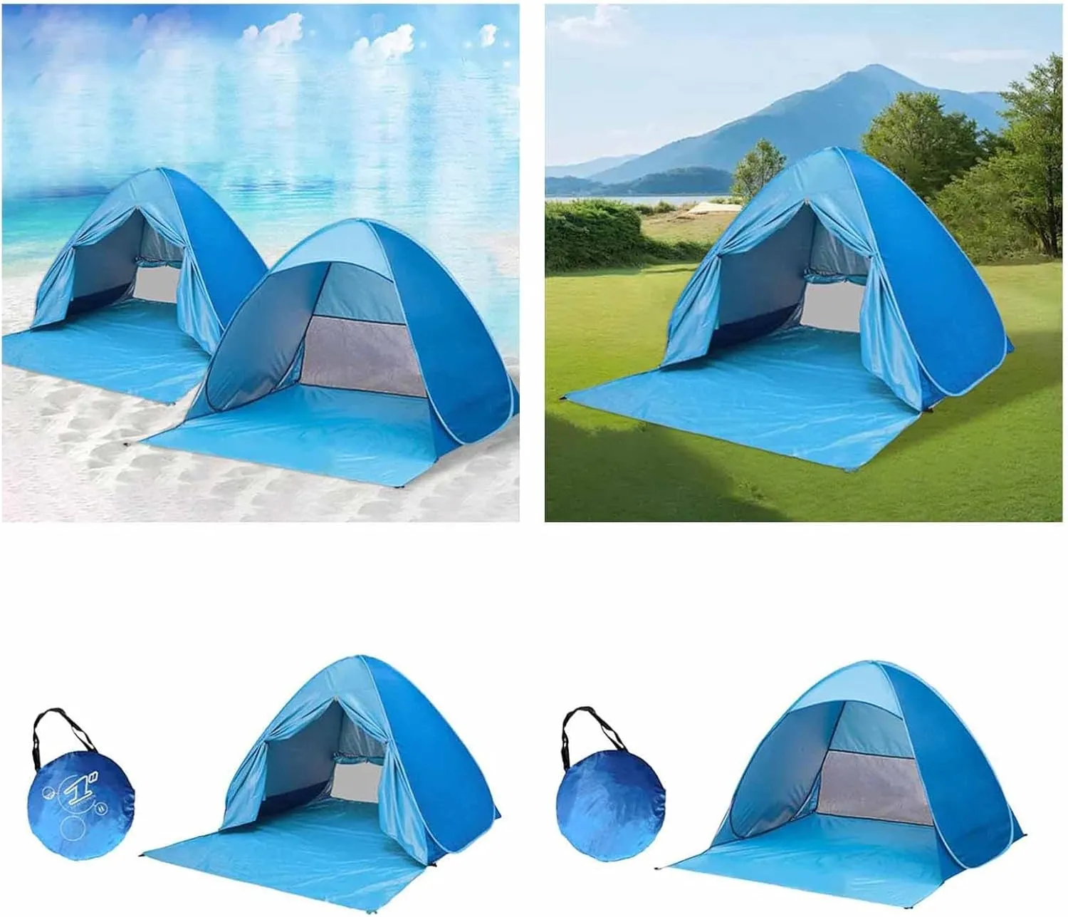 2-3 Person Camping Tent, Waterproof Windproof Tent, Family Camping Tent with a Double Door, Lightweight Portable Backpacking Tent for Backpacking, Hiking, or Beach Use