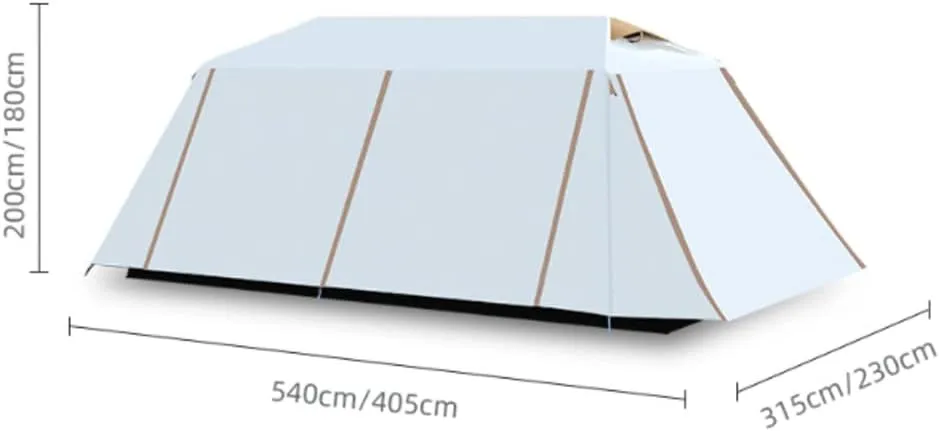2-Layer Camping Tent with Removable Waterproof Rain Fly Ventilated Cabin Tent with Carrying Bag for Outdoor,Picnic,Camping,Family,Friends Gathering