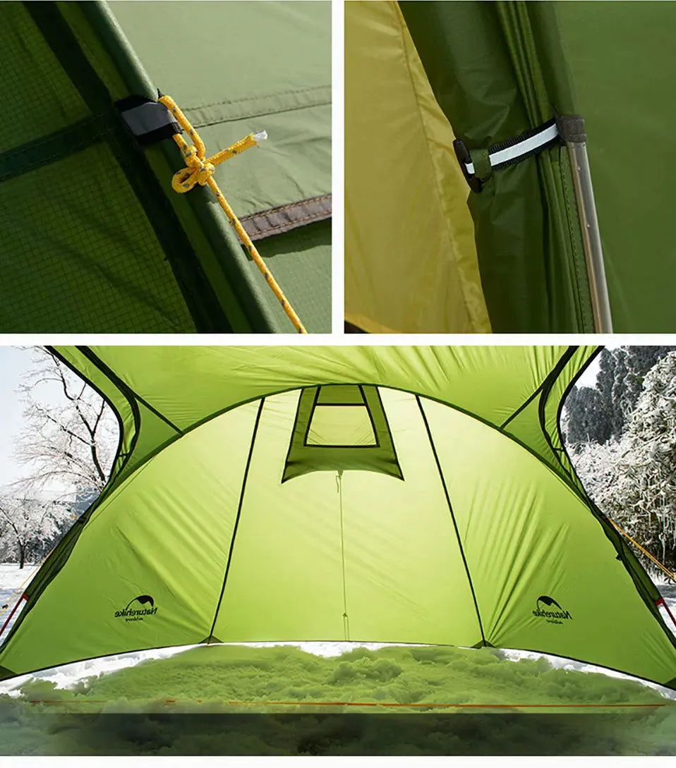 2 or 3 Person Ultralight 4-Season Hiking Tent – 20D Waterproof Family Camping Tent