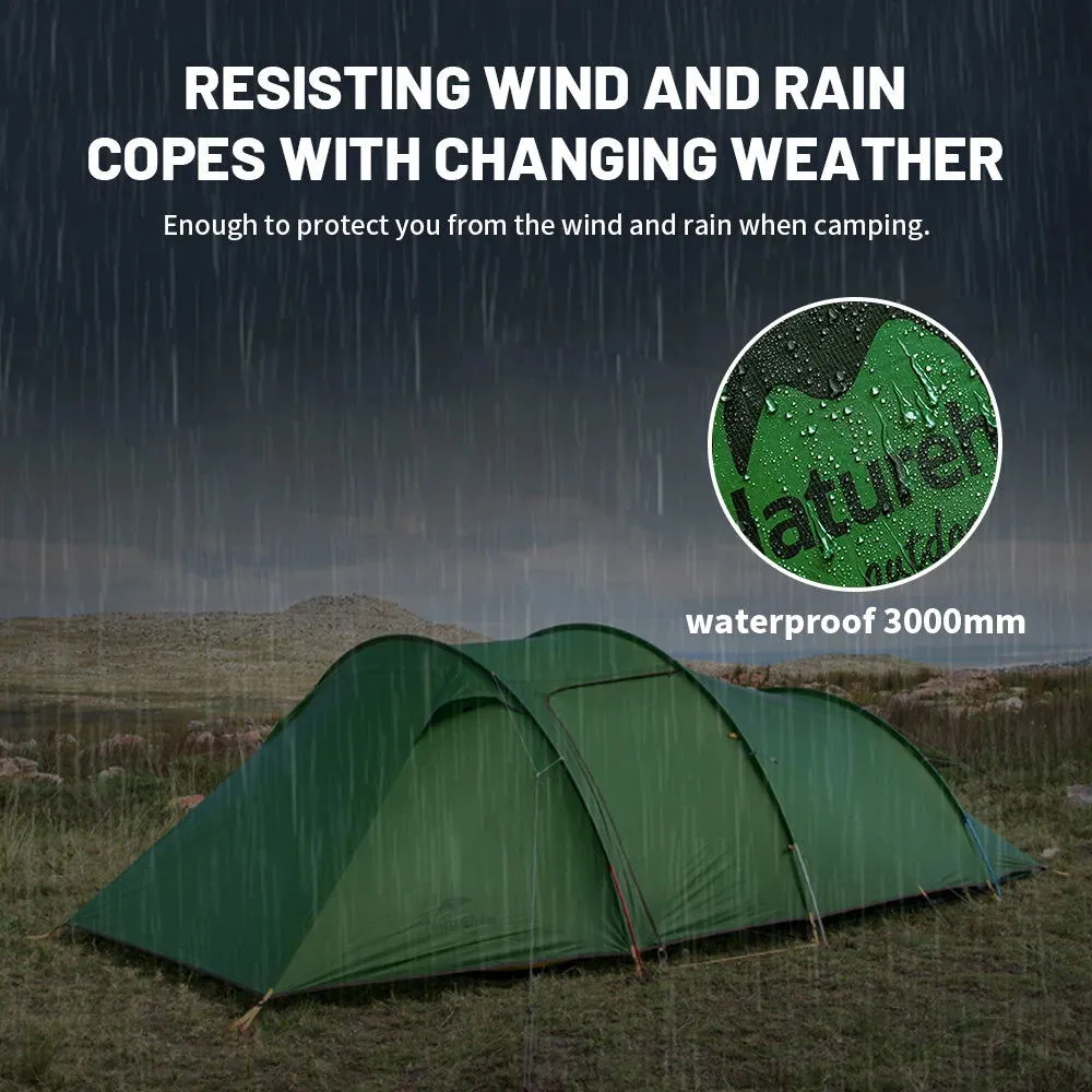 2 or 3 Person Ultralight 4-Season Hiking Tent – 20D Waterproof Family Camping Tent