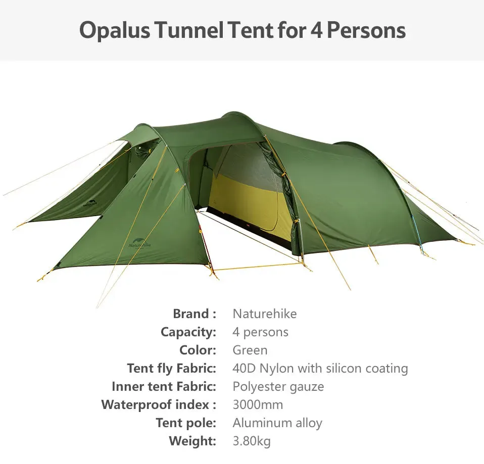 2 or 3 Person Ultralight 4-Season Hiking Tent – 20D Waterproof Family Camping Tent