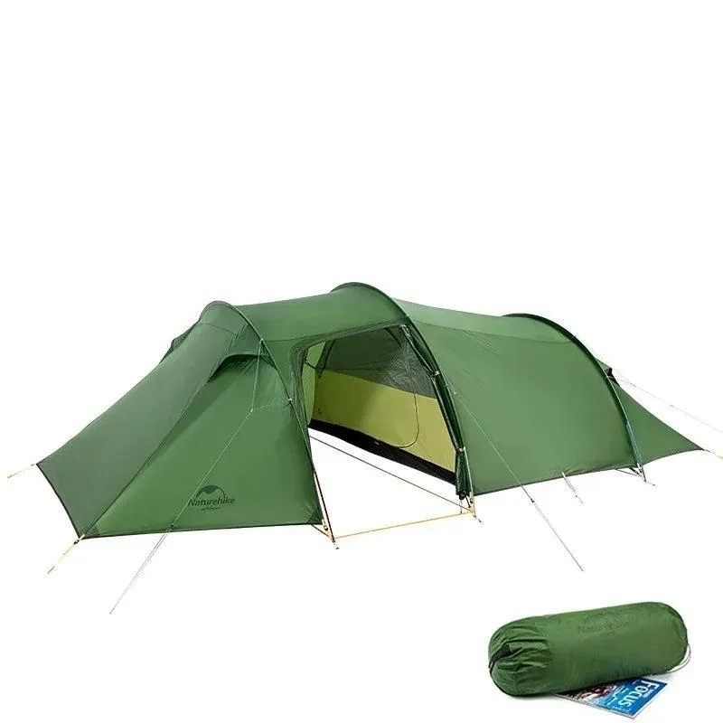2 or 3 Person Ultralight 4-Season Hiking Tent – 20D Waterproof Family Camping Tent