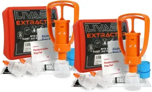 2-Pack LIVABIT Survival Emergency Kit Insect Bug Bite Sting Extractor Suction Pump for Outdoor Hiking Adventures Preppers Pump Emergency First Aid Kit Snake Bite