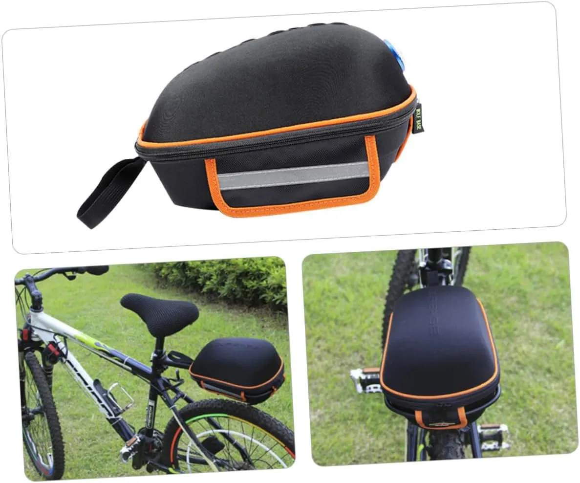 2 Pcs Eva Shell Hard Shell Bicycle Rack Bag Waterproof Large Capacity Back Seat Bag for Bike