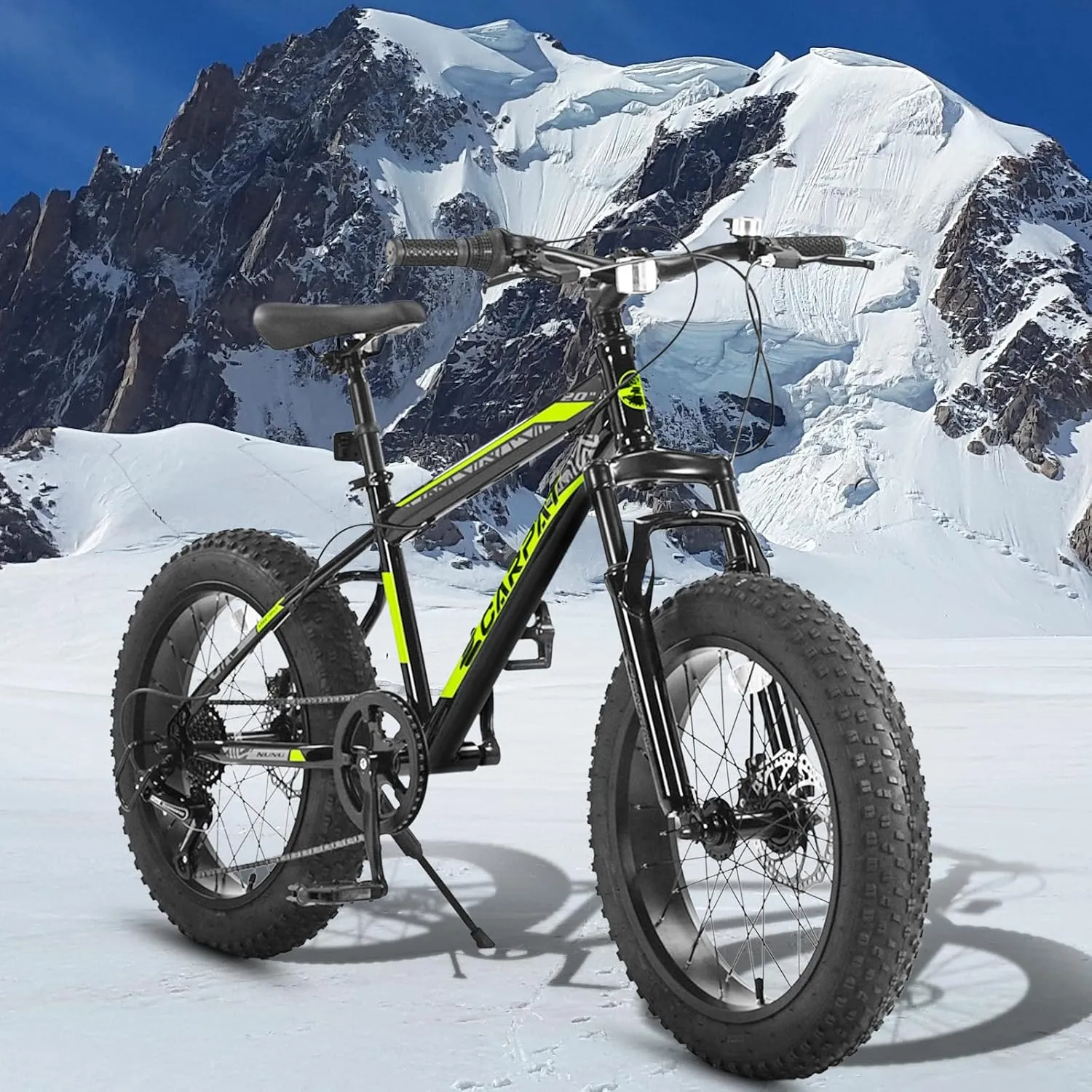 20 Inch Kids' Bike Ages 5-12, 7-Speed Mountain Bike Birthday Gifts Bicycles for Boys Girls Present, Outdoor Cycling City Snow Mountain Bikes