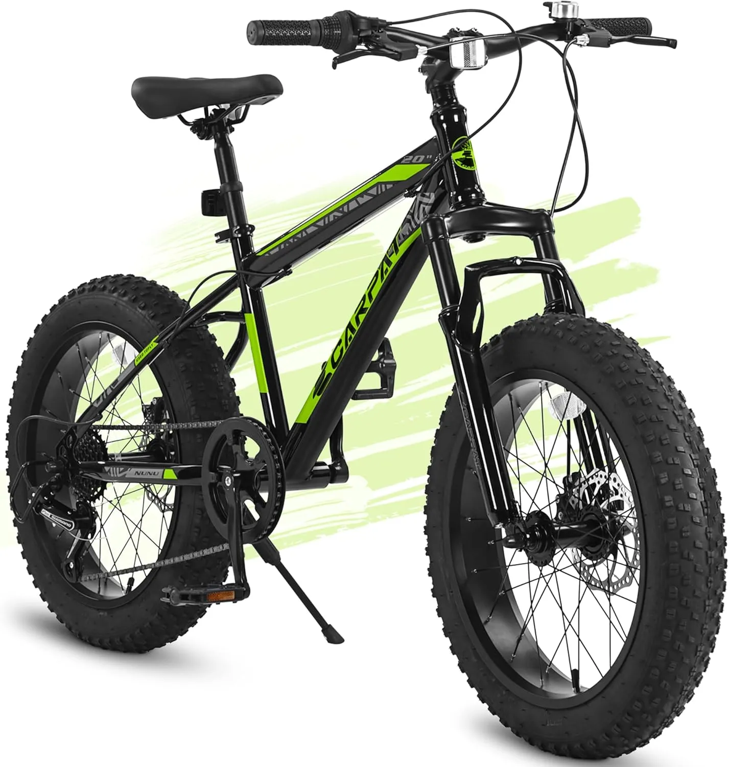 20 Inch Kids' Bike Ages 5-12, 7-Speed Mountain Bike Birthday Gifts Bicycles for Boys Girls Present, Outdoor Cycling City Snow Mountain Bikes
