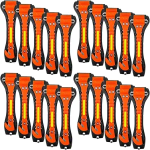 20 Pack Car Safety Hammer, 2 in 1 Car Escape Tool Seatbelt Cutter and Car Window Glass Hammer Breaker for Home Rescue and Car Emergency Escape Tools