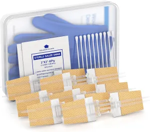 20 Piece Emergency Laceration Closures Kits, 6Pc Butterfly Wound Closures, Suture - Free Surgical Repairment, Quick Clot - First Aid Wound Care Gifts