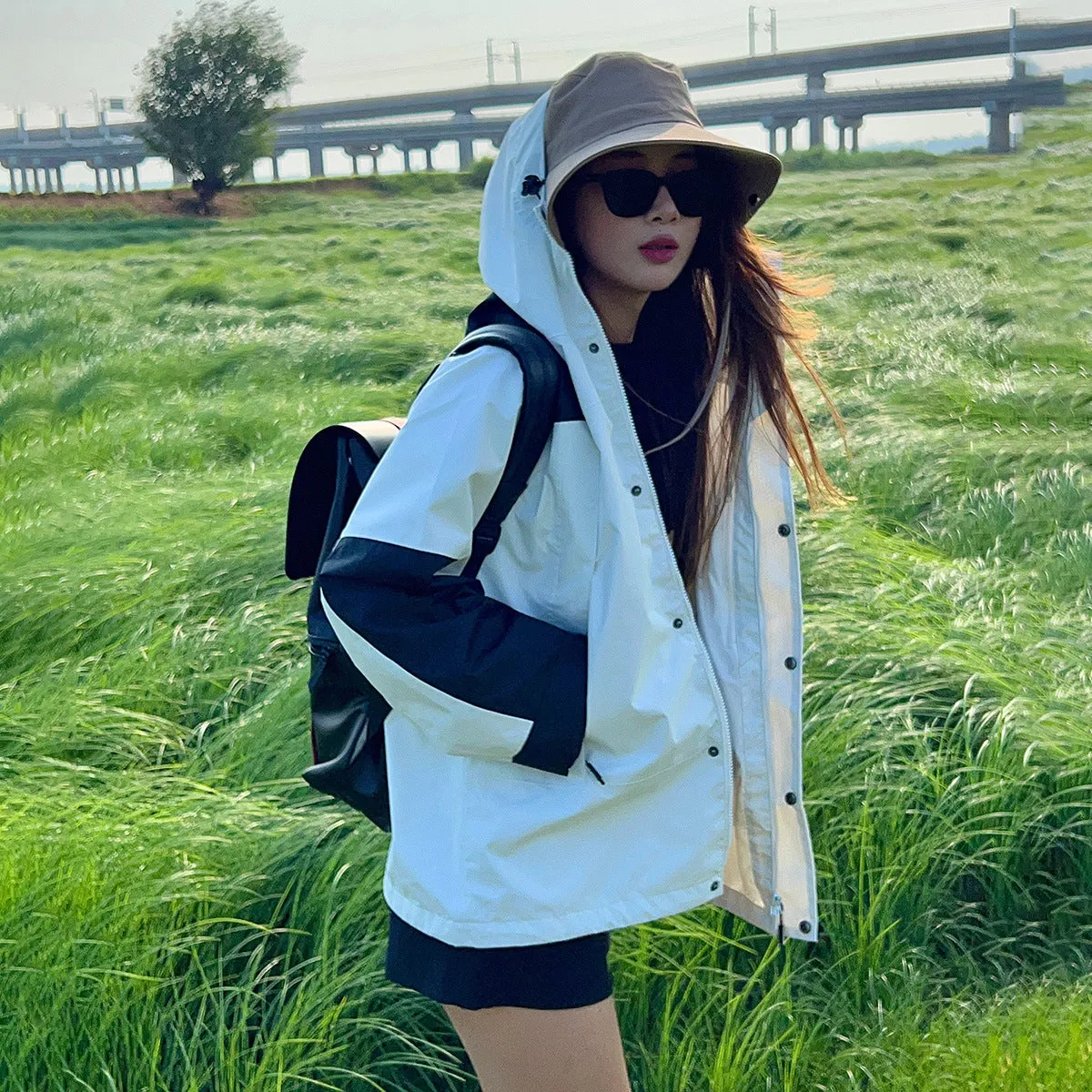 2023 new windproof waterproof spring and autumn outdoor hardshell jacket zipper jacket