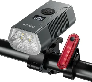 2025 New Bike Lights for Night Riding, 6 4 Modes LED Headlight and Taillight Set, High Lumen USB-C Rechargeable, Waterproof Bicycle Front and Rear Lights for Cyclists and Commuters Accessories