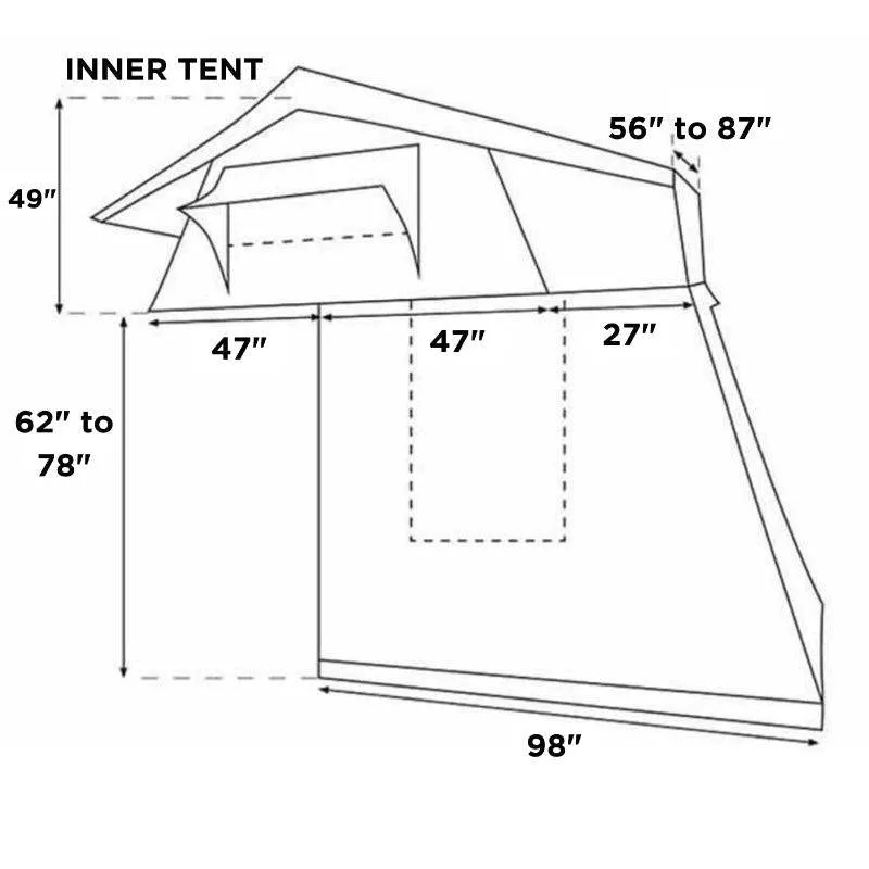 23ZERO Walkabout Soft Shell Roof Top Tent Annex