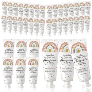 24 Pcs Cna Week Gifts Bulk Back to School Teacher Appreciation Gifts Boho Rainbow Body Lotion First Day of School Travel Size Cream Moisturizing Body Lotion for Thank You Teacher Nurse