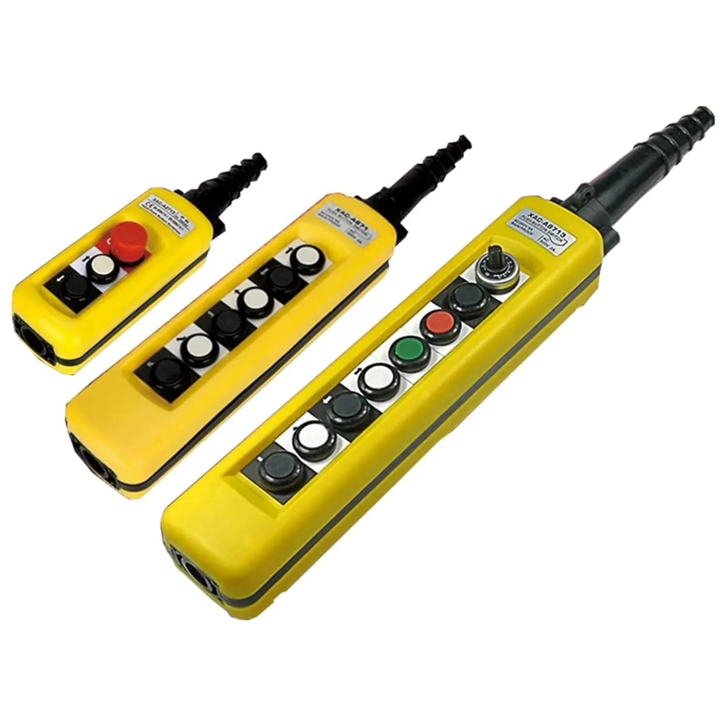 2/4/6/8 Pushbuttons Double Speed Hoist Crane Pendant Control Stations with Emergency Stop for Circuits Double Insulated(C)