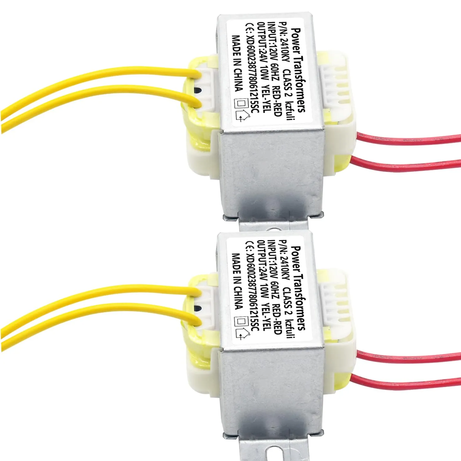24V/10W AC/AC Power Transformer, Input 120V/60HZ Single-Phase Transformer, Applicable to Stage Lighting, Audio Equipment, Small Power Supply K-030, Rv Emergency Lighting, etc(2Pcs)