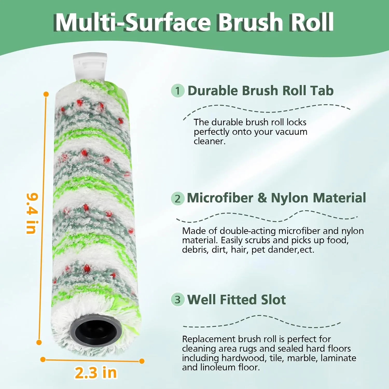 3 Pack Multi-Surface Pet Brush Rolls 2788 and Vacuum Filters 1866 Compatible with Bissell CrossWave Max 2554 2554A 2590 2593 2596, HydroSteam 35151 3515 35152 3513 3518 Vacuums, Part 1618641, 1608684