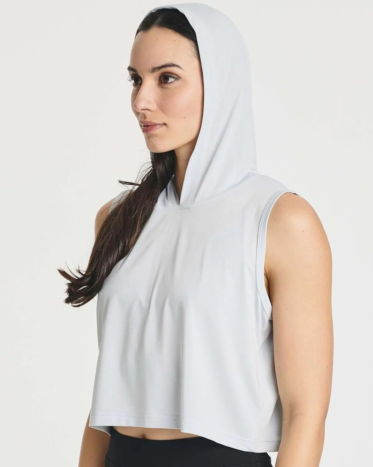 3 Pack: Women's Dry-Fit Sleeveless Cropped Tank Top Hoodie - Athletic Crop Sweatshirt