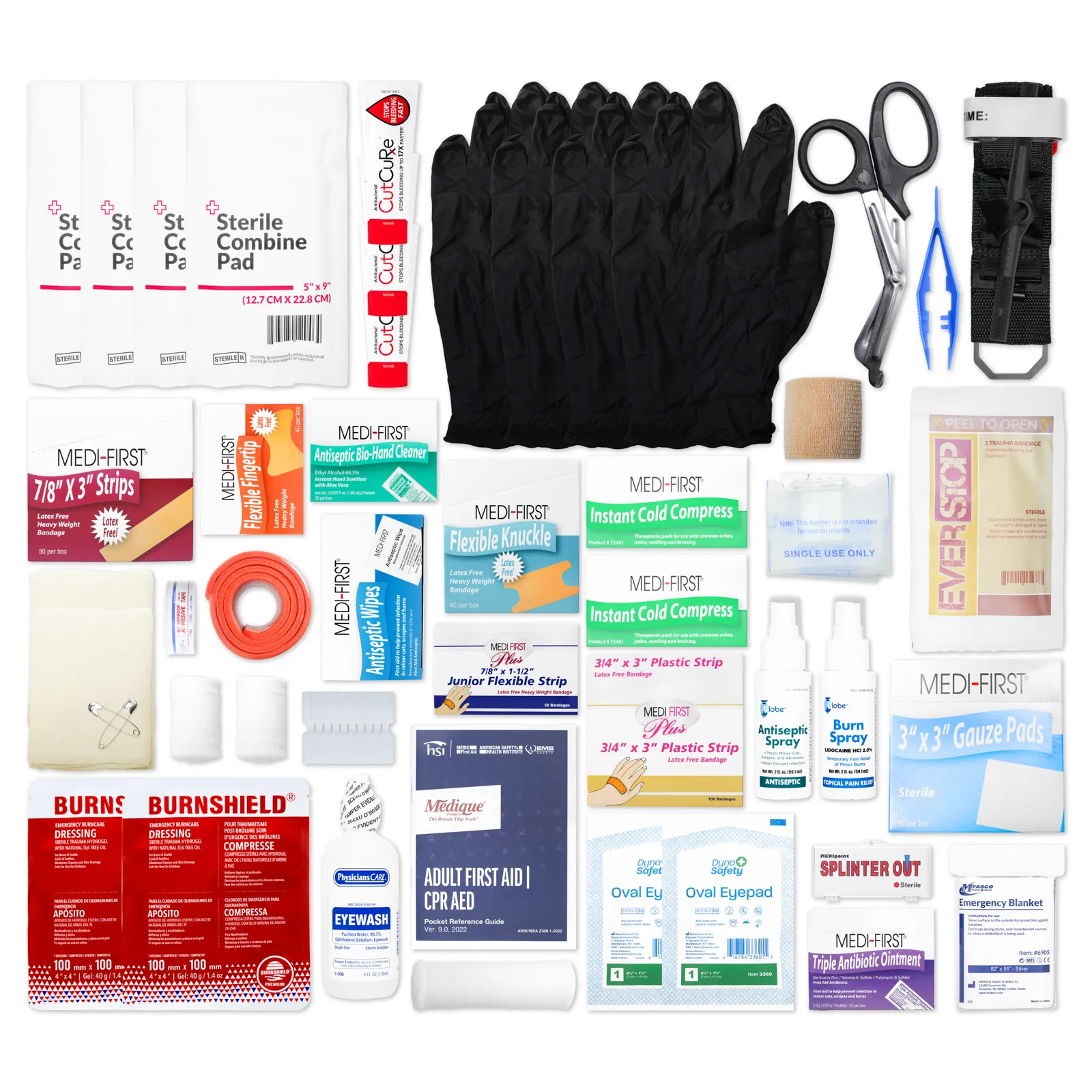 3 Shelf First Aid Kit OSHA 2021 W/Logo No Medications