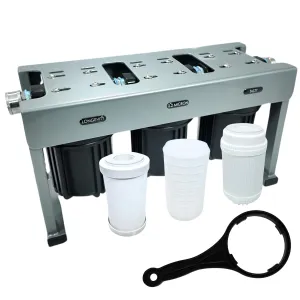 3-Stage Premium 0.2 Micron RV Water Filter System – 0.2 Micron Filtration with Compact 5-Inch Filters for RVs, Vans, and Boats – Premium Protection Against Sub-Micron Particles