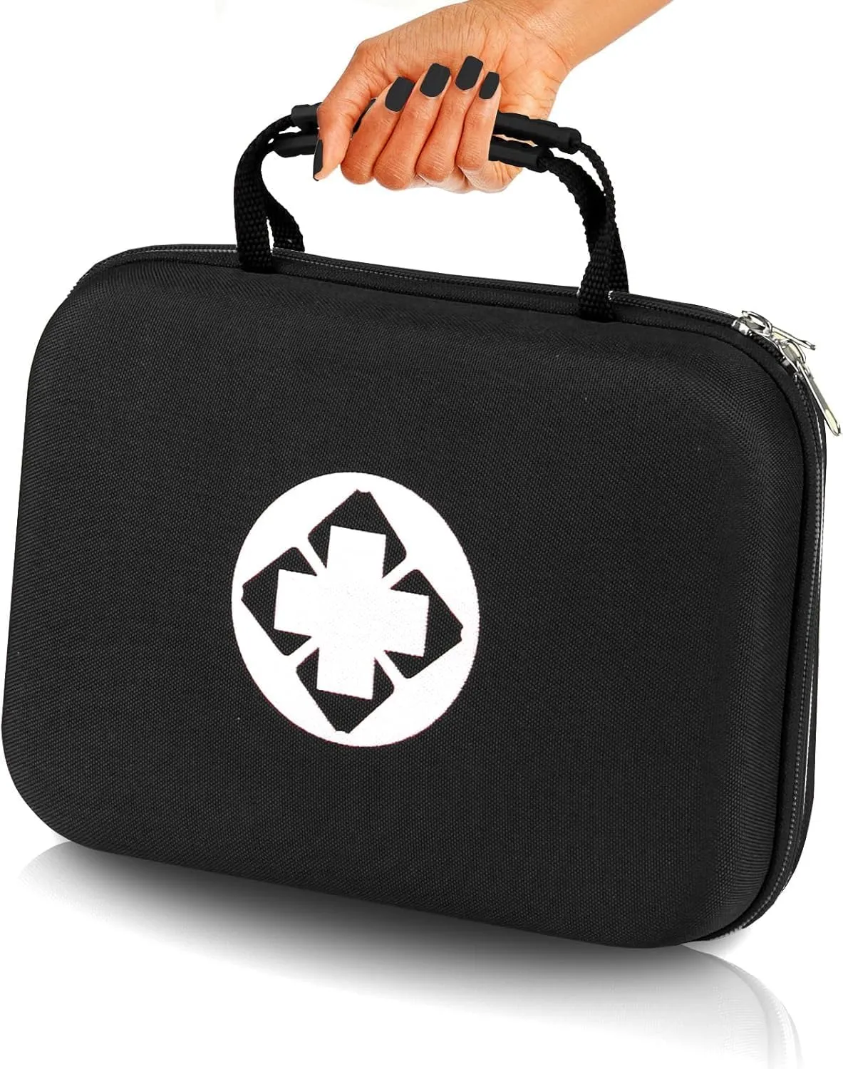 300PCS Home First Aid Kit for Hiking Car Travel Emergency Kit First Aid Bag Outdoor Backpacking Gear for Disaster Preparedness Black Monoki