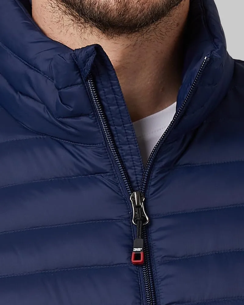 32 Degrees Men's Ultra-Light Down Packable Jacket | Layering | Zippered Pockets | Water Repellent