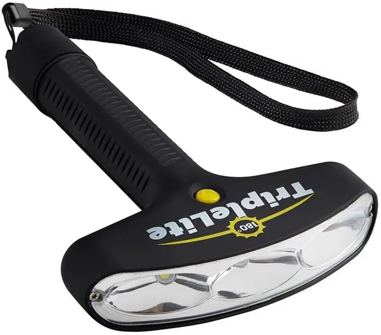 330 lm Black LED Flashlight AA Battery