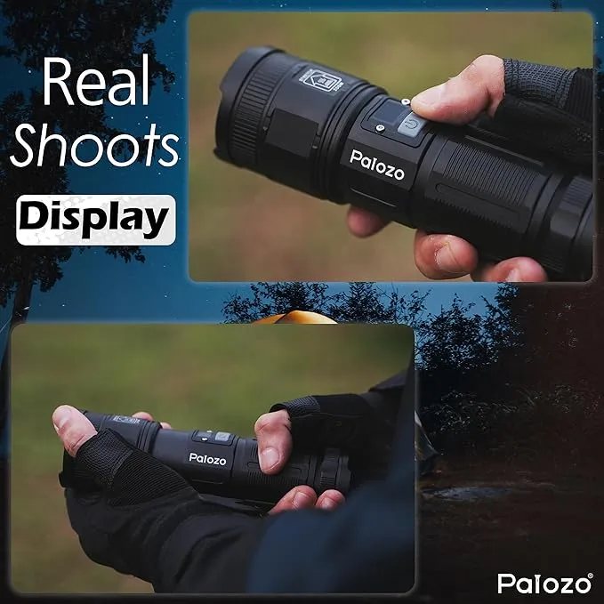 3500-Lumen 'Turbo Mode' & Dual Light Pro-Flashlight with Digital Display Ultra Bright Zoomable Tactical Rechargeable High Powered LED Handheld Flashlight High lumen for Camping, Hiking