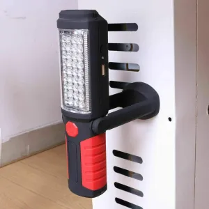 36   5 LED Flashlight Check Light Camping Light, USB Rechargeable ABS Flashlight with Adjustable Rack Hook and Magnet Base