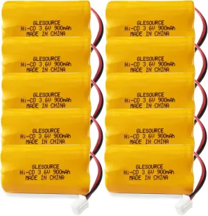 3.6V 900mAh Ni-Cd Exit Sign Emergency Light Battery, Replacement for Exitronix 10010037, Max Power B2-0031 MH468886, Unitech LEDR-1 6200RP, Dantona CUSTOM-318 OSA230, Lowes 253799(10 Pack)