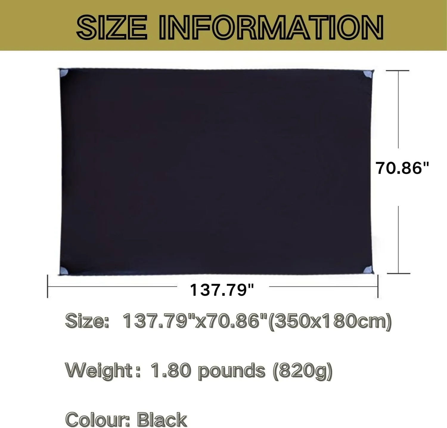 3F UL Gear JIACHONG16 beetle16 Ground Sheet Mat, Ultralight Camping Tarp Under Tent, Tent Footprint, Tent Flooring, Ground Cloth for Outdoor (137.79"x70.86"(for Main Tent))