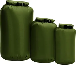 3pcs Waterproof Dry Bag Roll Dry Sack For Kayaking Boating Fishing Swimming, Army green