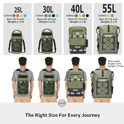 40L Waterproof Dry Backpack-Large Floating Dry Bag for Kayaking, Travel
