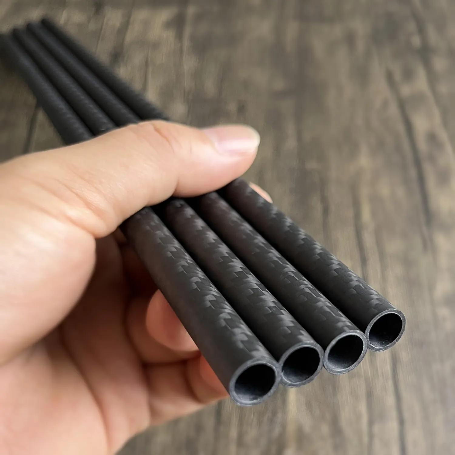 4pcs Carbon Fiber Tube 10mmx8mmx420mm.6/8/12/16/22/25/30mm Available, 3K roll Wrapped Twill Matte Finish