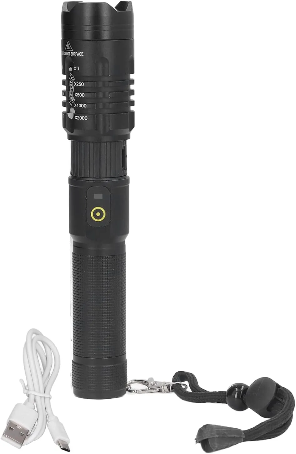 5000LM Rechargeable Flashlight | P50 LED with Telescopic Zoom/Weatherproof & Shockproof | Aluminum Alloy Emergency Device for Camping/Hiking/Home Use
