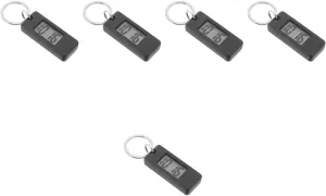 5pcs Digital Keychain Watch Portable Electronic Student Lightweight Compact Design for Easy Carrying Silent Display for Classrooms and Libraries