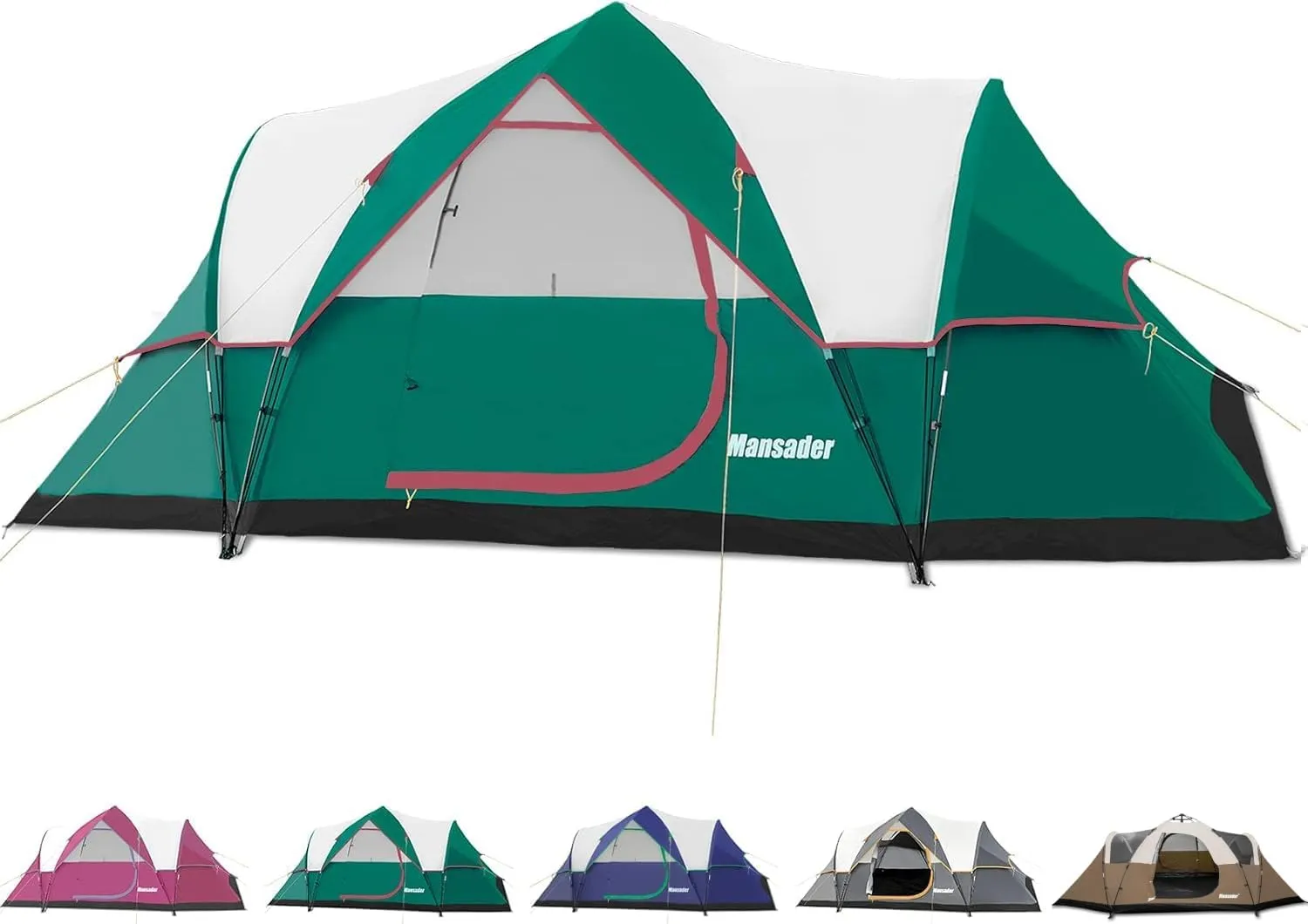 6 Person Family Camping Tent,Waterproof Windproof with Top Rainfly,Easy Set Up,Pop Up Tent for Outdoor Camping Hiking Trave