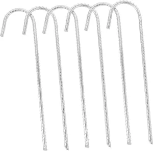 6pcs Aluminum Tent Stakes Heavy Duty Ground Nails for Camping Lightweight Sand Pegs for Tents Portable Outdoor Accessories for Quick Setup and Secure Anchoring