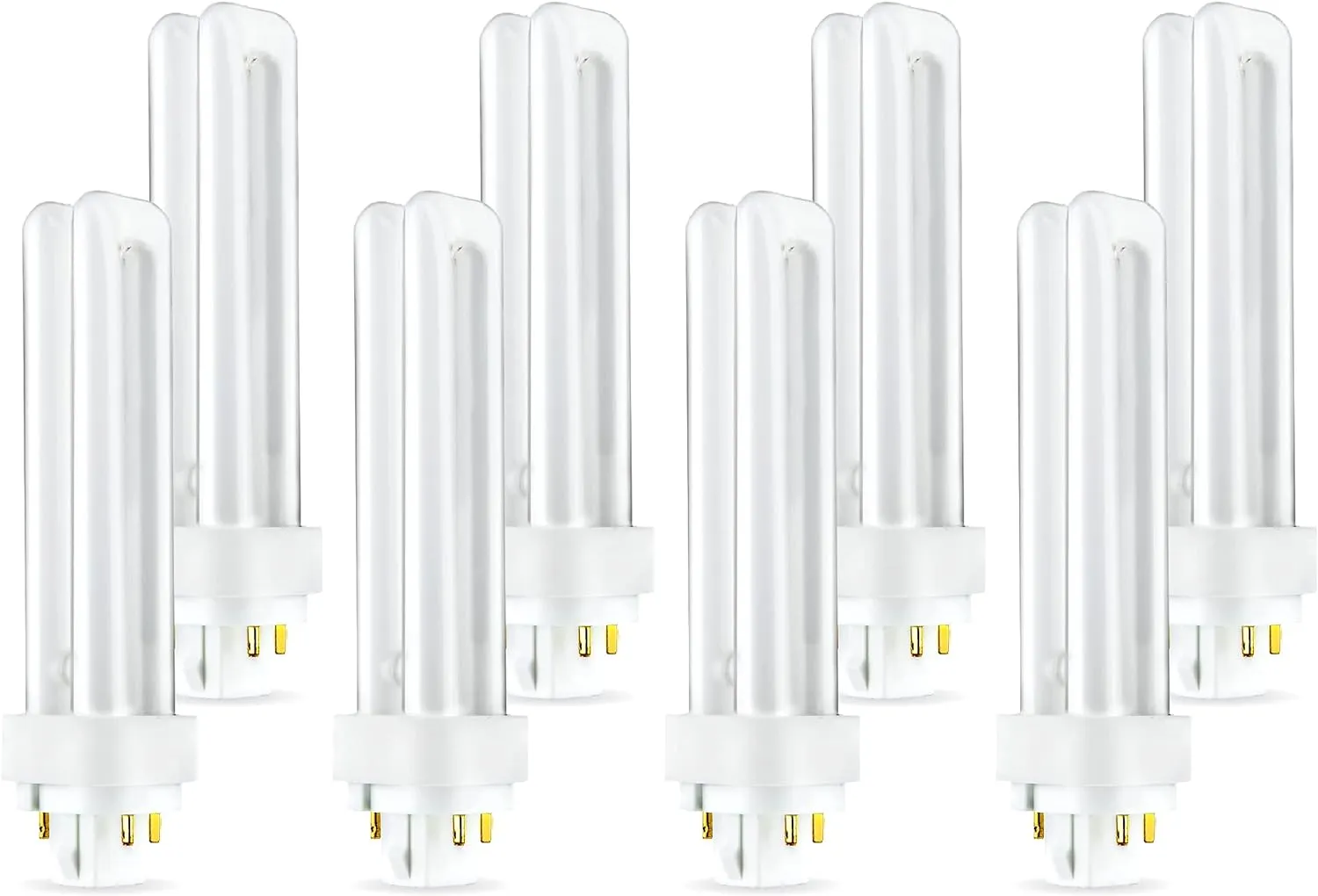 (8 Pack) PLC-13W 827, 4 Pin G24q-1, 13 Watt Double Tube, Compact Fluorescent Light Bulb, Replaces Philips 38325-7 and Sylvania 20682
