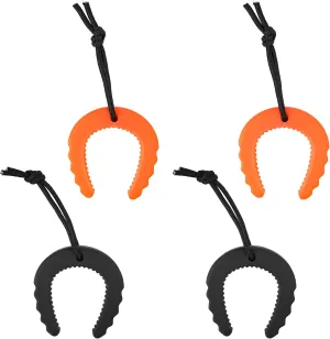 8 Pcs Rubber Door Stopper Wedge,First Responder Door Stops for Police & Firefighter and Emergency Medical Services Gear Accessories Durable Door Stoppers & Wedges（ 4 Black & 4 Orange）