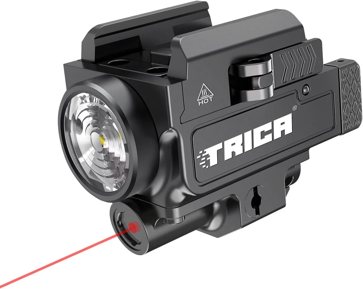 800-Lumen Compact Pistol Light with Green Laser, Strobe & Quick Detach, USB Rechargeable, Compatible with GL or Picatinny Rail
