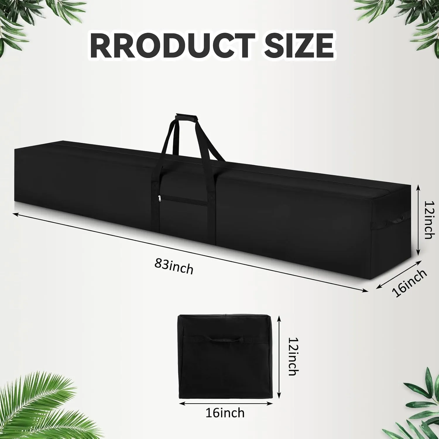 83 x 16 x 12 Inch, 260 L Extra Large Duffle Bag Camping Tent Storage Duffle Sports Equipment Bag Heavy Duty and Waterproof for Travel Camping Tent Pole Hammock Tripod Fishing Luggage Moving