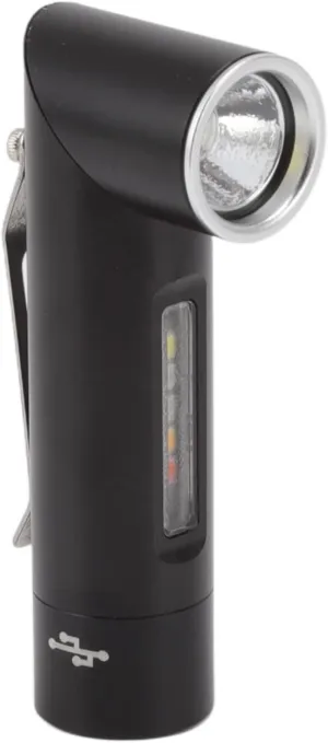 90 Degree Tiltable Head Mini LED Flashlight, Rechargeable Magnetic LED Torch - Angle Mini Flashlight with Tiltable LED Head, Portable LED Flashlight